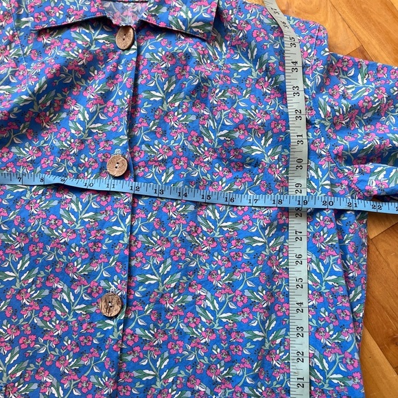 49th Apparel Floral Button Up Boyfriend Nightshirt XS GUC - Picture 12 of 13